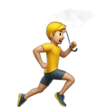 raining-running-man-super-fast sticker