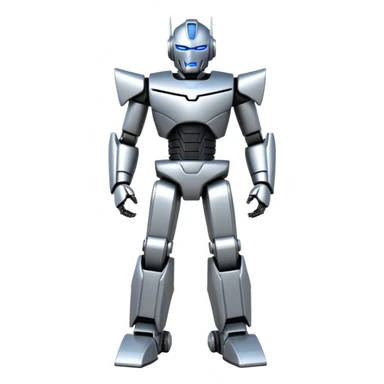 fullbody silver optimus tesla bot sticker