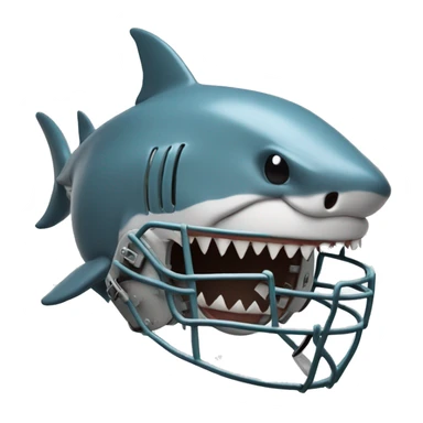 shark wearing a football helmet sticker