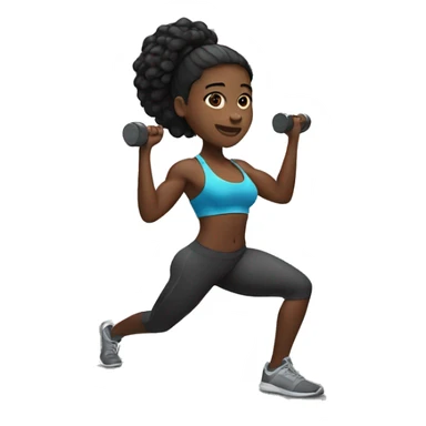 Black woman working out sticker