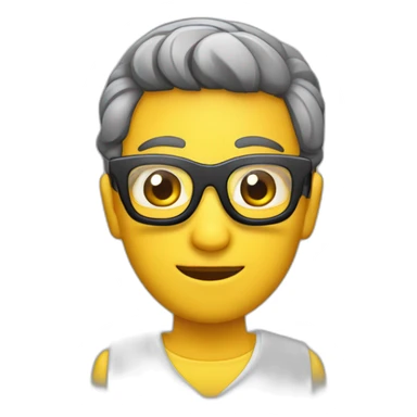 Lelis Vercellesi con gafas de aumento sticker