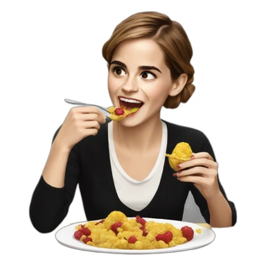 emma watson eating banner sticker