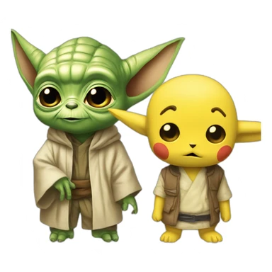 yoda and pikachu and E.T. sticker