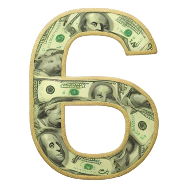 Letter b money sticker