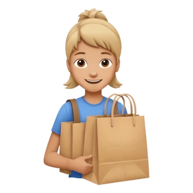 Teen carrying paper bags














 sticker