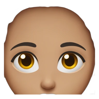 Girl with brown eyes and half red half black hair sticker