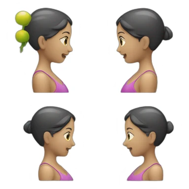 swimming crawl stroke lady sticker