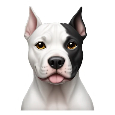 Pitbul white and black sticker