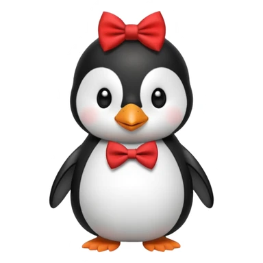 penguin with red bow tie  sticker