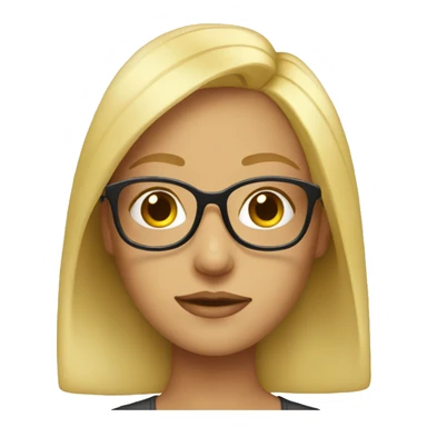 Blond girl whit glasses sticker