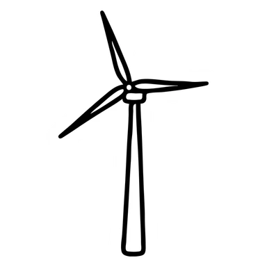 wind turbine, renewable energy material sticker