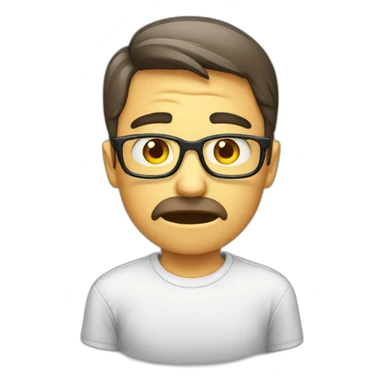 crying iphone nerd emoji sticker