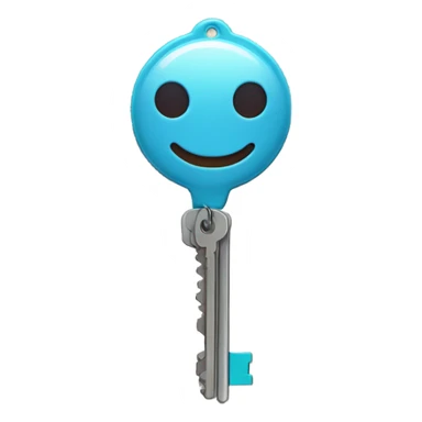 Keys on a lanyard sticker