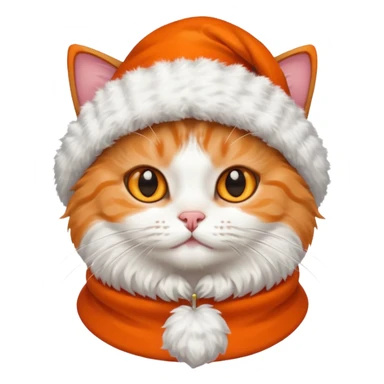 Un  gato con ropa navideña sticker