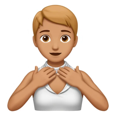 Hands crossing around neck  sticker