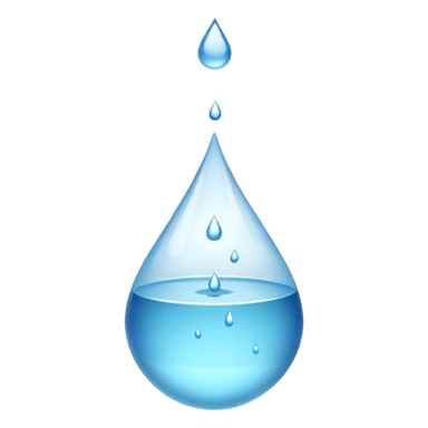 Time paused, droplets floating around sticker