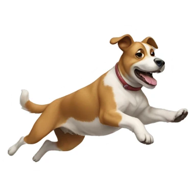 Dog jumping over bar sticker