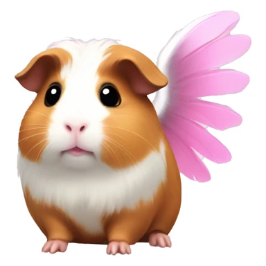 Kawaii Guinea pig with pink angel wings sticker