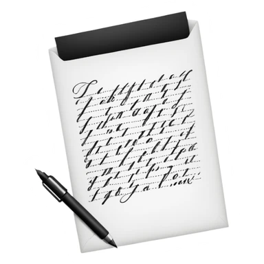modern handwritten letter sticker