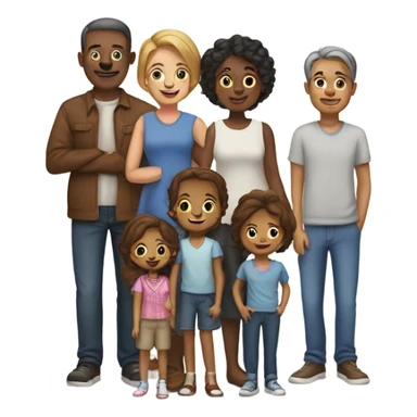 A family of 7 and a dog sticker