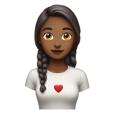 Girl with heart eyes sticker