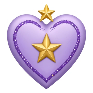 lavender heart with a star sticker