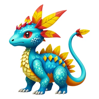 Colorful Exotic Pokémon-Fakémon-hybrid-creature (full body) sticker
