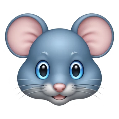 A mouse face with blue backlighting sticker