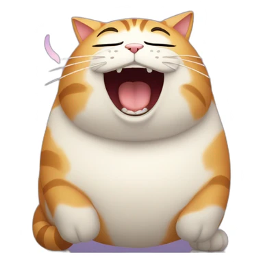 fat cat singing sticker