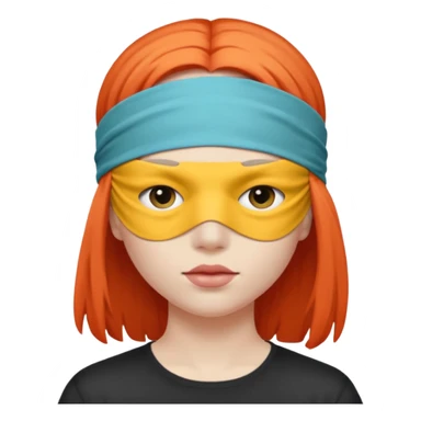 Blindfold person with different colors of hair. No trusting games with people blindfolded behind steering wheel sticker