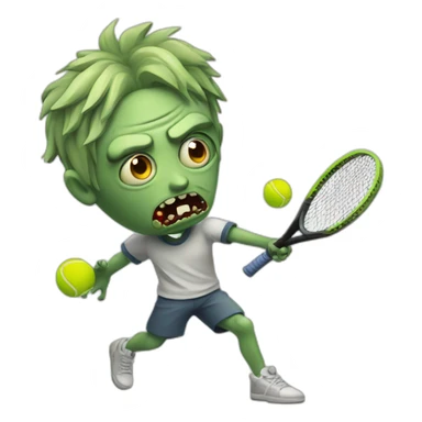 zombie-playing-tennis sticker