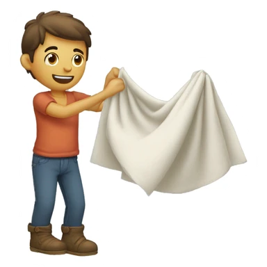 Homem cortando tecido sticker