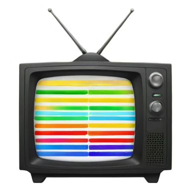 Television with colors bars sticker
