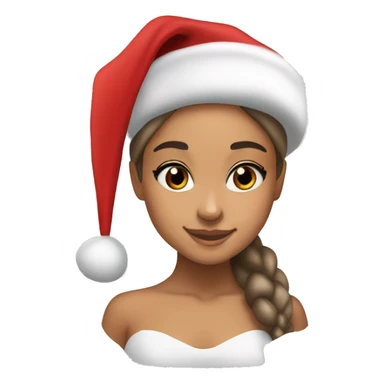 ariana grande with santa hat sticker