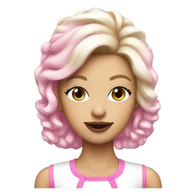 Pink and white coquette sticker