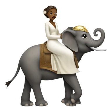 Jedi bride riding an elephant sticker