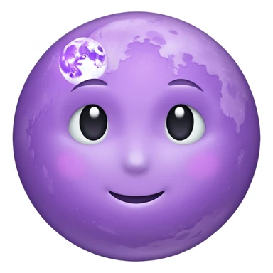 realistic Light purple moon sticker