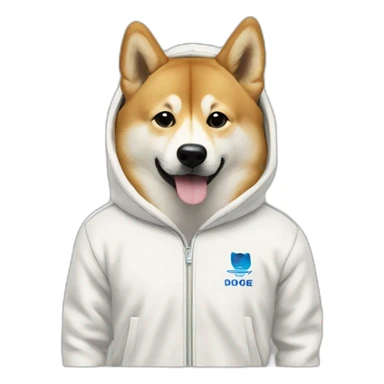 Doge in adidas hoodie sticker