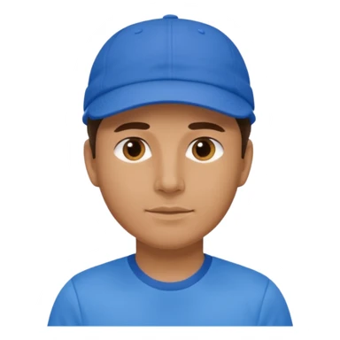 blue tennis hat and blue tshirt man sticker