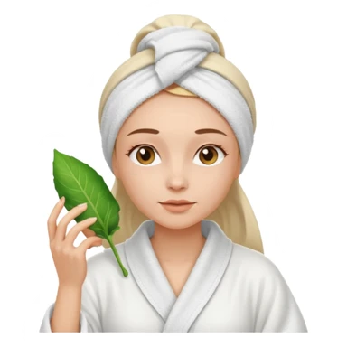 detox facial woman wearing robe sticker