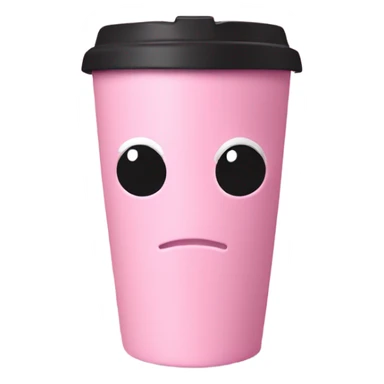 pink travel mug without a face sticker