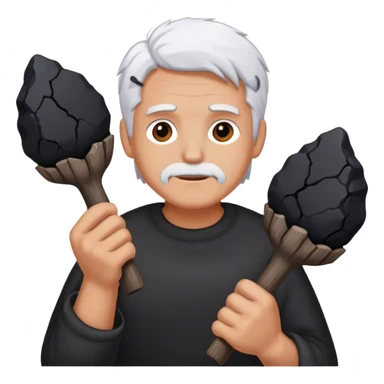 Trump holds coal in his hands sticker