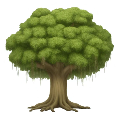 Huge oak tree with Spanish moss sticker