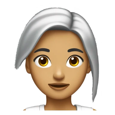 Chica pelo medio largo morena sticker