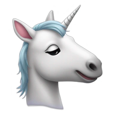 Une licorne qui fait un bisou a un chat sticker