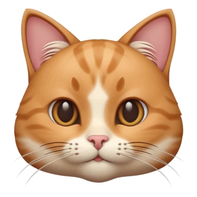 A 3D cartoon close-up of a cat’s face showing detailed whiskers, soft fur texture, warm lighting, shallow depth of field, realistic Memoji-style rendering. sticker