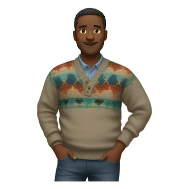 Me wearing a Pendleton westerly sweater sticker