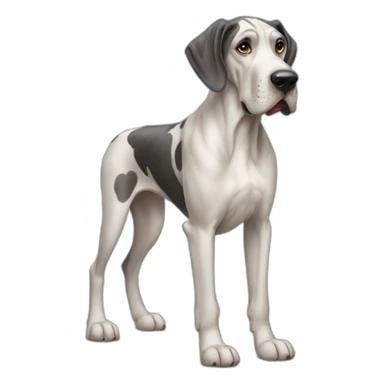 Great Dane dog, standing sticker