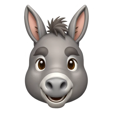 smiling donkey sticker
