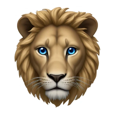 Lion noir enrager au yeux bleu sticker